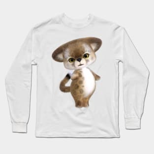 3D rendering of an adorable cheetah Long Sleeve T-Shirt